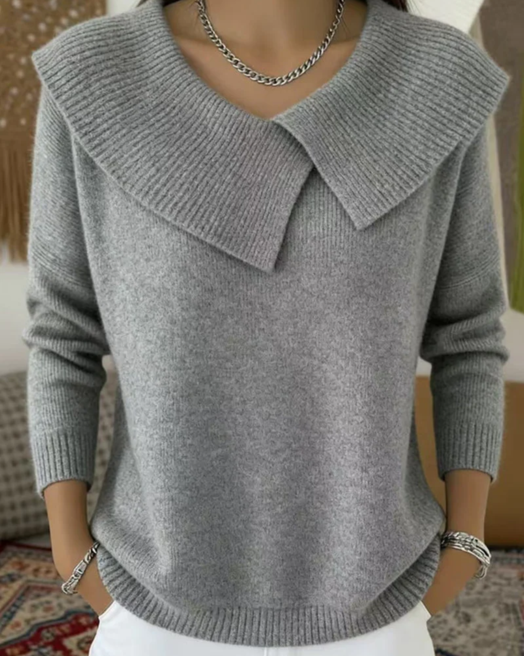 Lucia - Warmer Pullover mit weichem Kragen