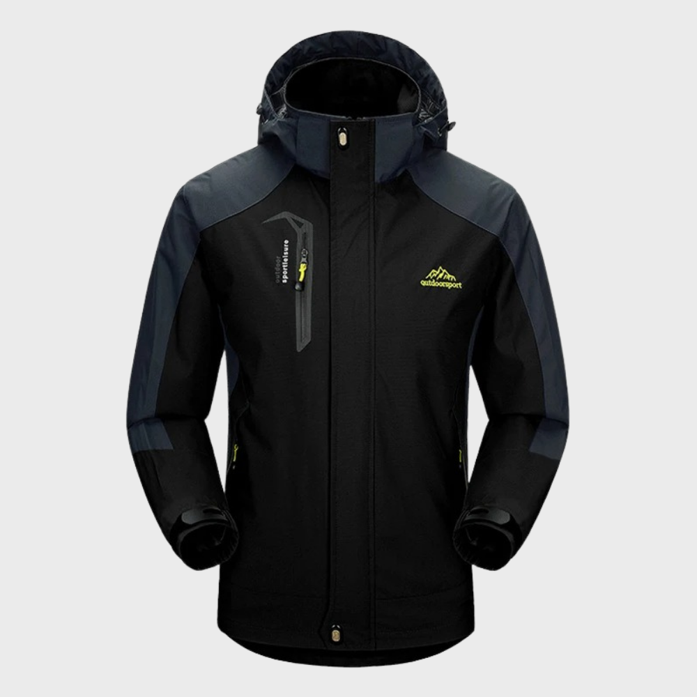 Herren Softshell-Jacke mit Kapuze, winddichter Membran und wasserabweisender Ausführung