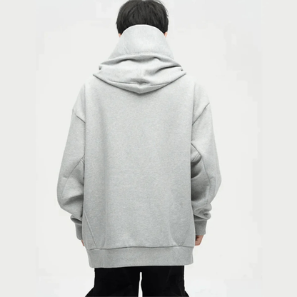 Übergroßer Hoodie mit doppelter Kapuze für Herren | Bequem