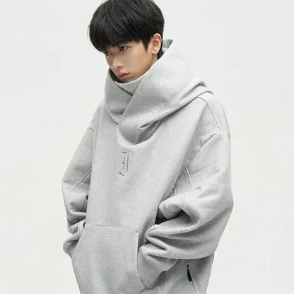Übergroßer Hoodie mit doppelter Kapuze für Herren | Bequem