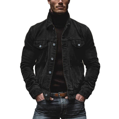 Vintage-Jacke mit Mehreren Brusttaschen für Herren