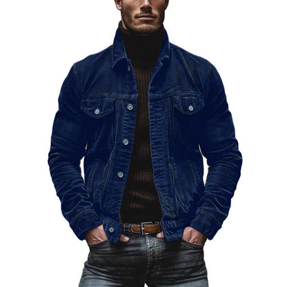 Vintage-Jacke mit Mehreren Brusttaschen für Herren