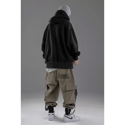 Übergroßer Hoodie mit doppelter Kapuze für Herren | Bequem