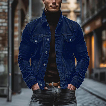 Vintage-Jacke mit Mehreren Brusttaschen für Herren