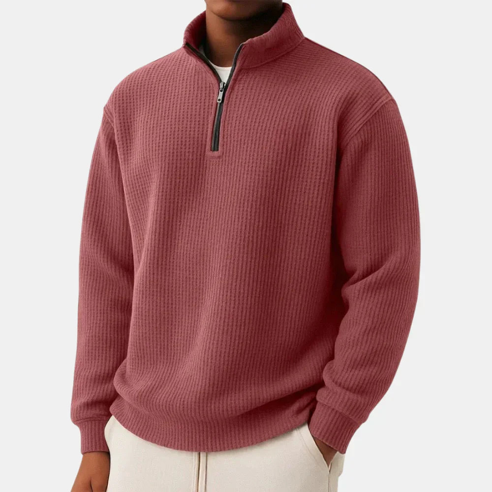 Shachar - Lässiger Sweater mit Reißverschluss