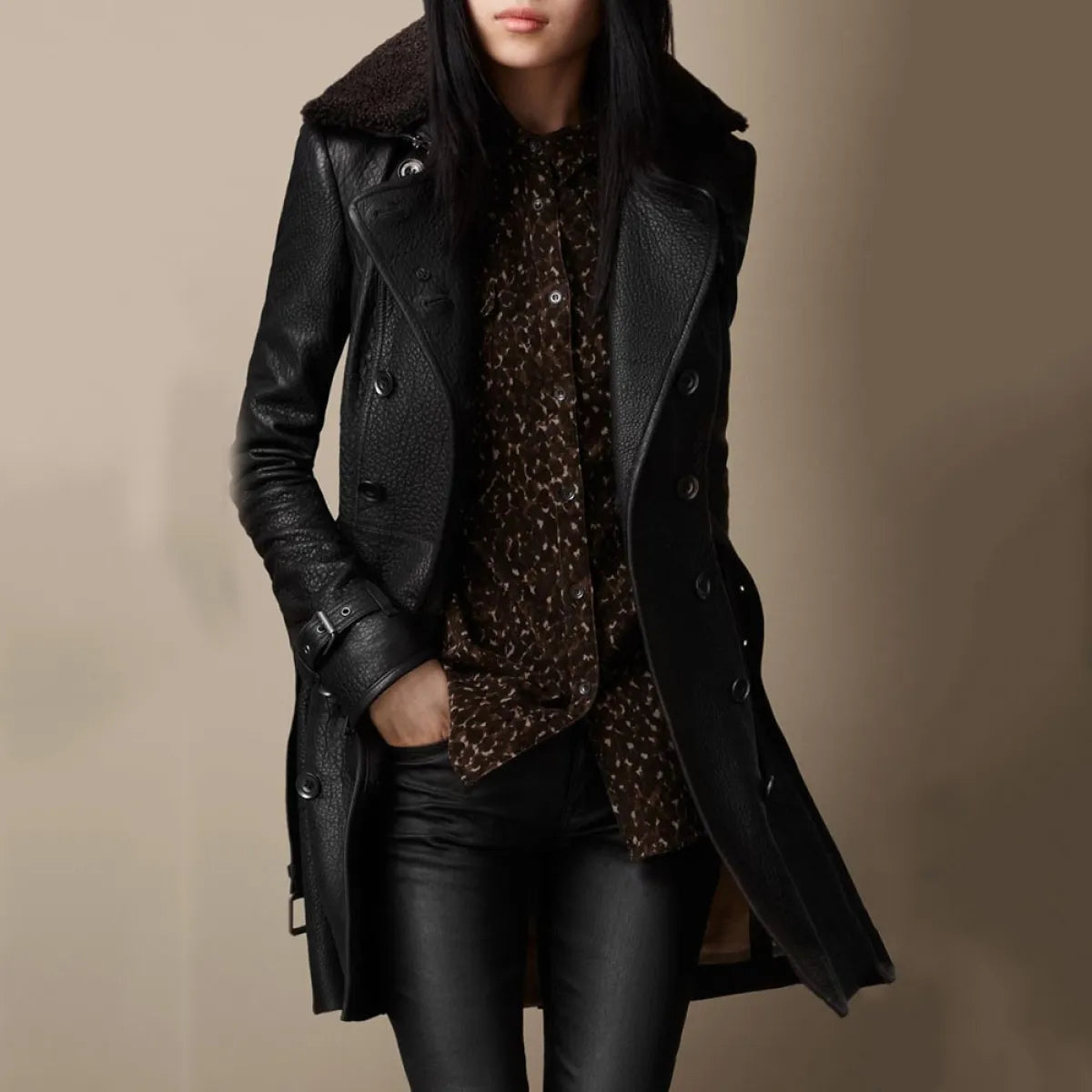 Victoria™ - Luxuriöser Leder-Mantel