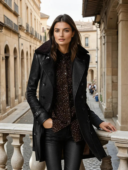 Victoria™ - Luxuriöser Leder-Mantel