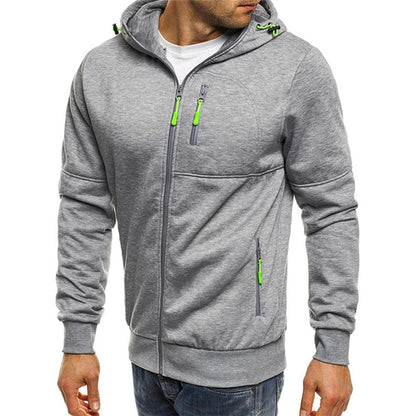 JACKS - Leichter Sommerpullover mit Reißverschluss und Kapuze für Männer