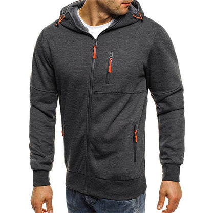 JACKS - Leichter Sommerpullover mit Reißverschluss und Kapuze für Männer