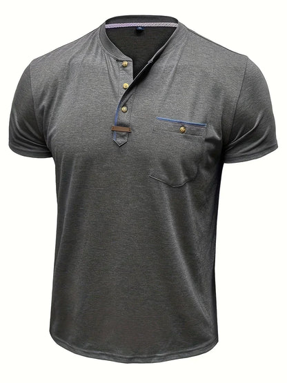 Weiches Basic T-Shirt mit Brusttasche für Herren