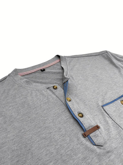 Weiches Basic T-Shirt mit Brusttasche für Herren