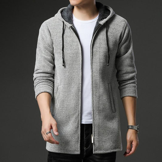 Warme Strickjacke für Herren mit Fleece-Futter