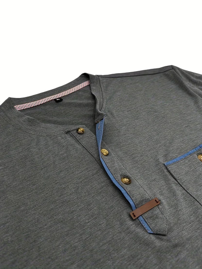 Weiches Basic T-Shirt mit Brusttasche für Herren
