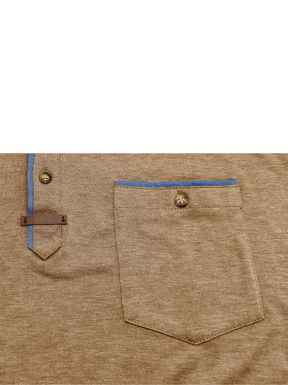 Weiches Basic T-Shirt mit Brusttasche für Herren