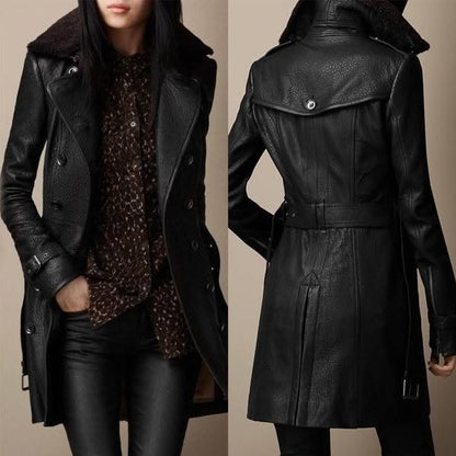 Victoria™ - Luxuriöser Leder-Mantel