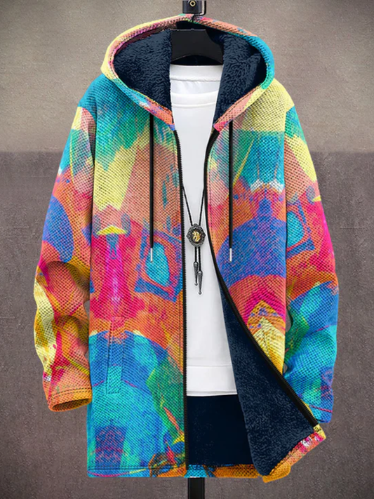 Tiarna™ - Luxuriöse Kunstinspirierte Kapuzenjacke mit Reißverschluss