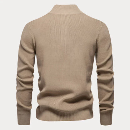 Strickpullover mit Knöpfen für Herren