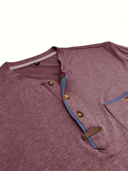 Weiches Basic T-Shirt mit Brusttasche für Herren