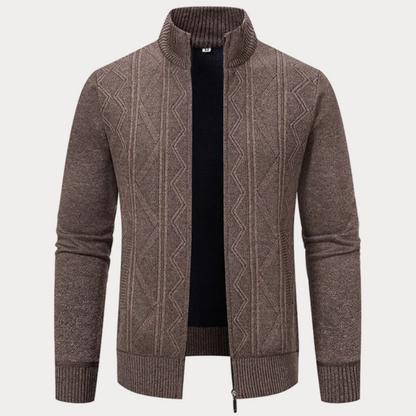 Stehkragen-Cardigan für Herren