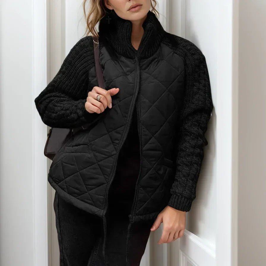 Norwegian Soft™ Steppjacke mit gestricktem Detail / Europäisches Design, das Stil verkörpert!