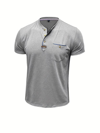 Weiches Basic T-Shirt mit Brusttasche für Herren
