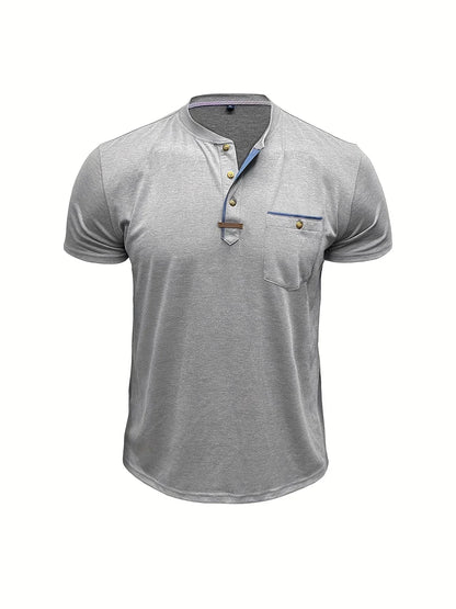 Weiches Basic T-Shirt mit Brusttasche für Herren