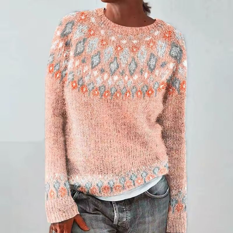 Olivia – Warm sweater with a classic woven pattern