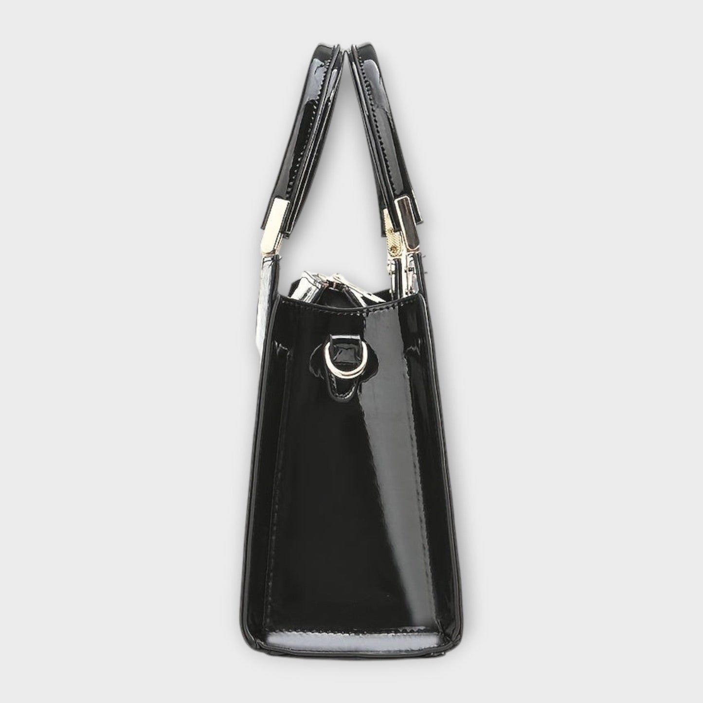 Lora. -  Glänzende Krokodilledermuster-Handtasche