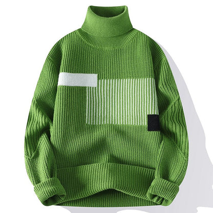 Gemusterter Rollkragenpullover für Herren