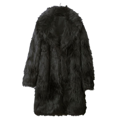 Flauschiger langer Mantel für Herren