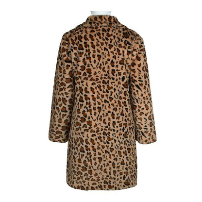 Leopard-Mantel in mittlerer Länge für Herren