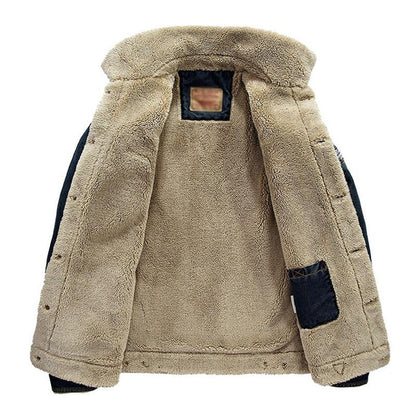 Geknöpfte Jacke mit Revers für Herren