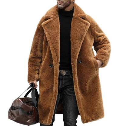 Teddy-Plüsch-Reversmantel für Herren