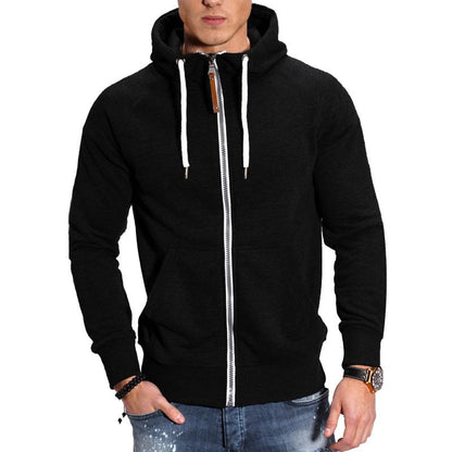 Herren Sportjacke mit Kapuze und Reißverschluss
